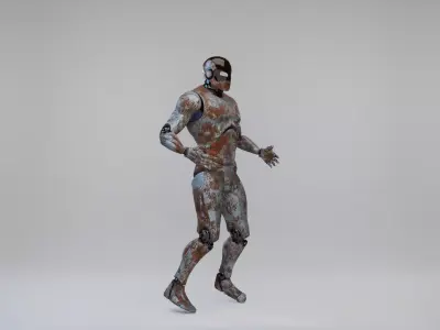 Fully Rigged Rusty Robot Character 3D model