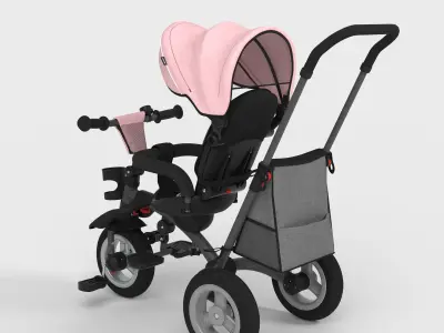 FOLDING BABY TRICYCLE 3D model
