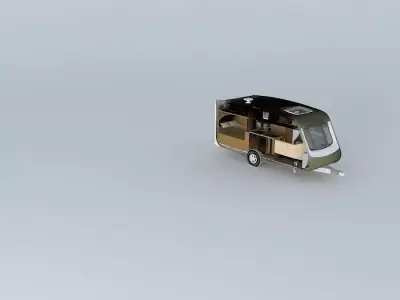 Abbey Fixed Bed UK Swift Range Touring Caravan Free 3D model