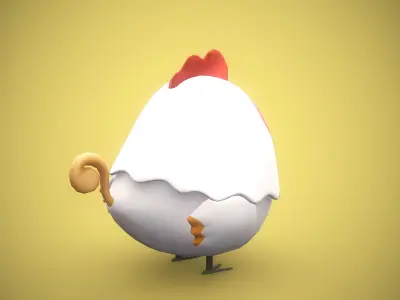 Low Poly Chicken 3D model