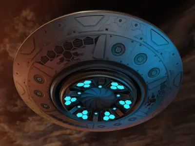 UFO Alien Spaceship Low-poly 3D model