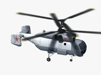 KA27 Helix Helicopter LD1 Low-poly 3D model