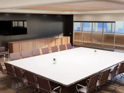Modern Conference Room 3D Model - blender - fbx - obj 3D model