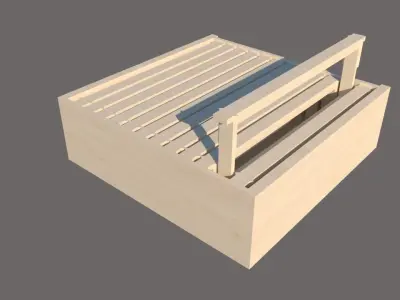 Beehive wooden box 3D model