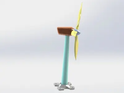 Wind Turbine 3D model