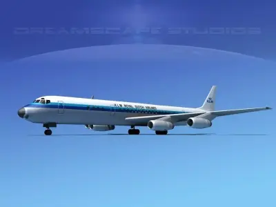 Douglas DC-8-63 KLM Royal Dutch 3D model