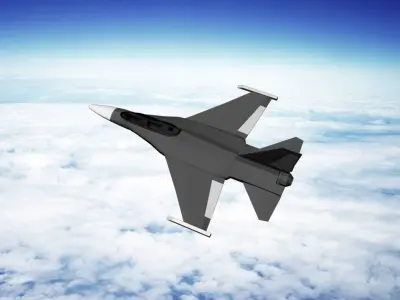 FGA Aircraft FA-71 Low-poly 3D model