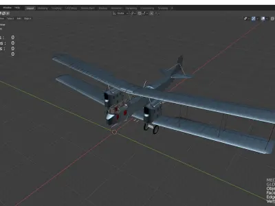 Gotha G IV  3D model