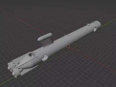 AUV AMULET II - Autonomous Underwater Vehicle 3D print model