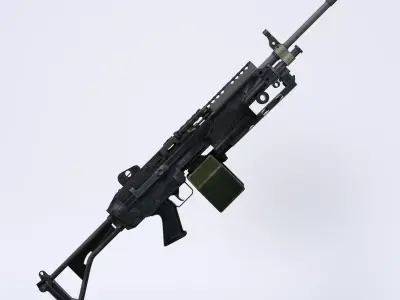 M249 Minimi Machinegun for G8F 3D model