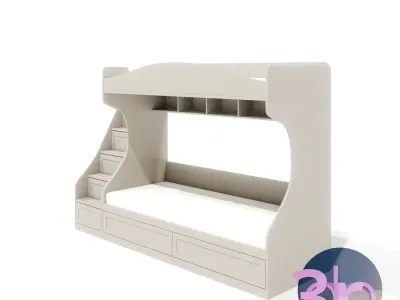 Bunk bed Lucia Free 3D model