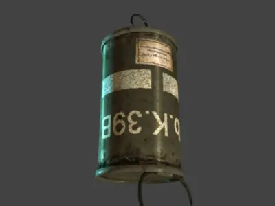 Grenade set WW2 Low-poly 3D model