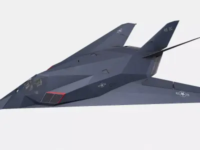 Lockheed F-117 Nighthawk Low-poly Low-poly 3D model