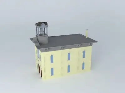 Stn 11 Minneapolis Cataract Station 1853 Free 3D model