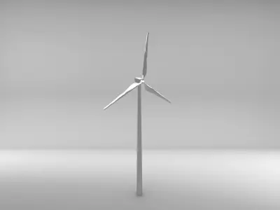 Wind Turbine Free low-poly 3D model