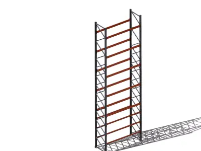 Pallet rack 9 meter height 3D model