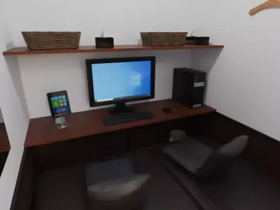 Internet cafe pair room 3D model