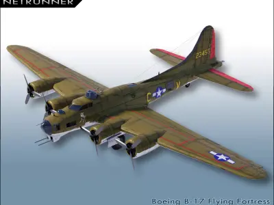 Boeing B-17 Flying Fortress Low-poly 3D model