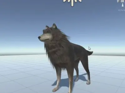 Wolf Rigged Animated and Game Ready Free low-poly 3D model