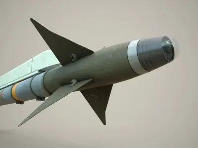 AIM-9 Sidewinder Missile Low-poly 3D model
