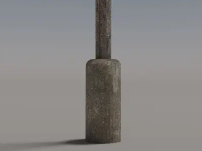 Old Lamp Abandoned Low-poly 3D model