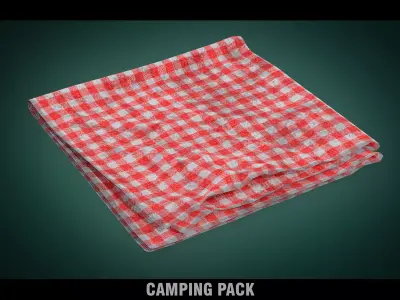 Picnic Cloth Low-poly 3D model