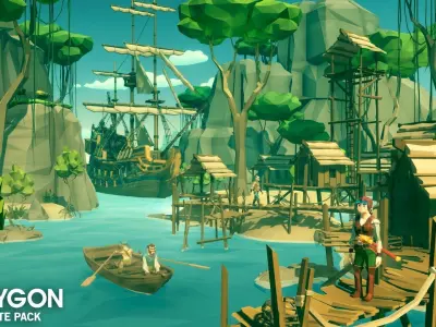 POLYGON - Pirate Pack Low-poly 3D model