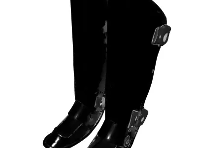 SciFi Fantasy Knight Leg Armor Low-poly 3D model