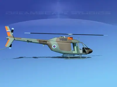 Bell OH-58B Slovenia 3D model