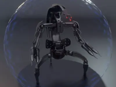 Star Wars - Droideka Low-poly 3D model