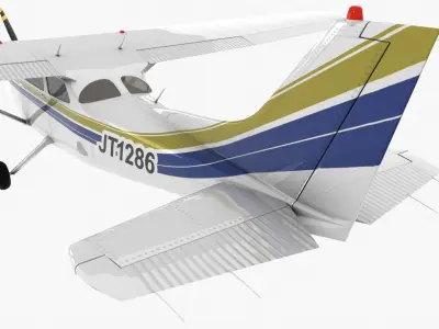 Cessna 172 Low-poly 3D model