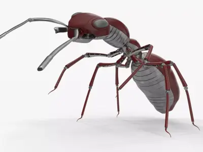 Red robot ant 3D model