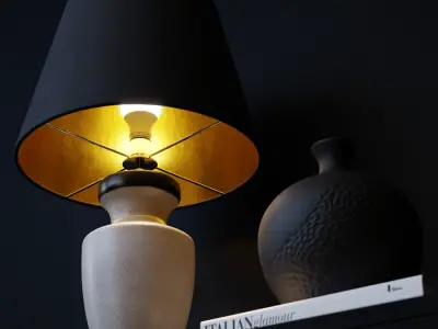  Eno Ceramic Arrius Calmness Shade Lamp Model, White 