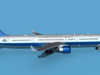 Boeing C-32B Air Force 2 Upgraded 3D model