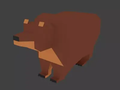 Low-Poly Rigged Bear Low-poly 3D model