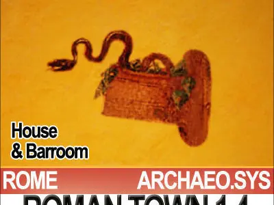 Roman Town House And Barroom Block 1 4 Low Poly 3D model