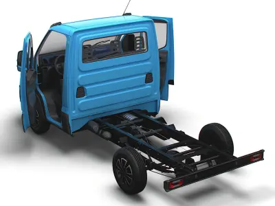 Iveco Daily Single Cab HQ Interior L1 Chassis 2023 3D model
