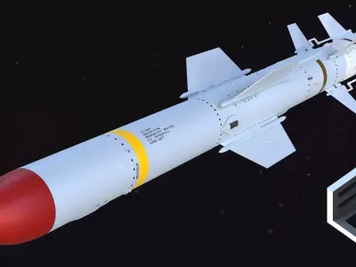Harpoon  AGM 84S Missile  3D model