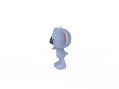 Character014 Ratel Animal  Low-poly 3D model