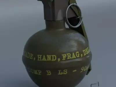 M67 Frag Grenade Free 3D model