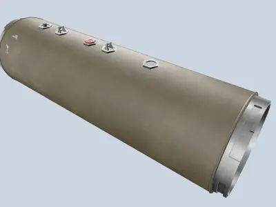 XM-159 Launcher With 70mm Missile Low-poly 3D model