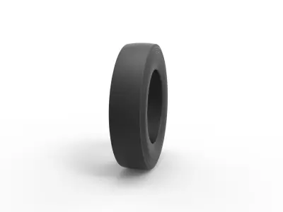 Semi truck slick tire Scale 1 to 25 3D print model