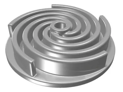 Classic Vortex Impeller Low-poly 3D model