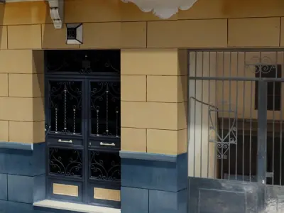 Building apartment with roof Low-poly 3D model