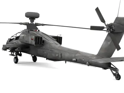 Apache AH-64D Longbow Low-poly 3D model