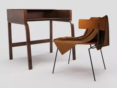 Study desk 1 Free 3D model
