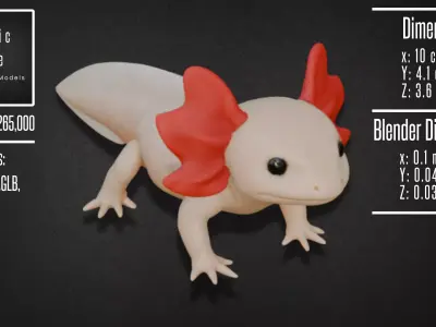 Axolotl Model 3D model