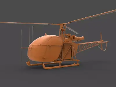 Alouette II 3D print model