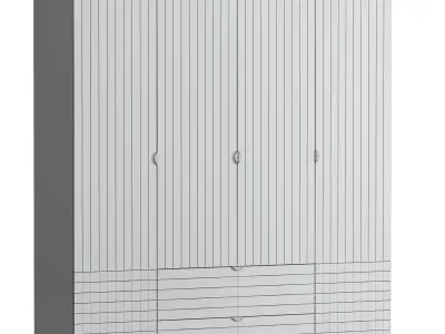 Monblan 4 wardrobe with three drawers 3D model