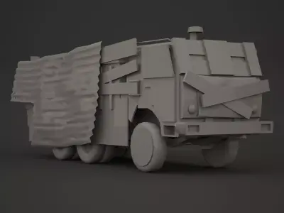 Military armoured vehicle kit 03 Low-poly 3D model
